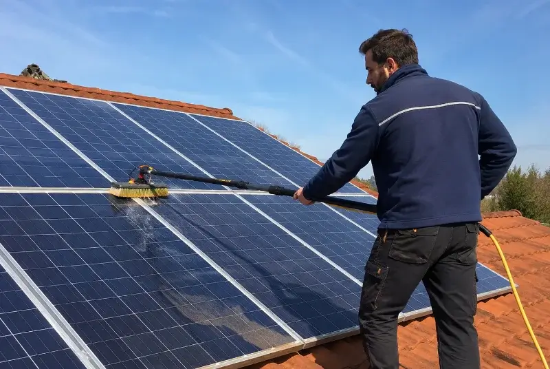 Nettoyage et entretien de panneaux solaires à Beauronne